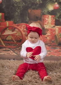 Pink and spots set - blouse + leggins (1)