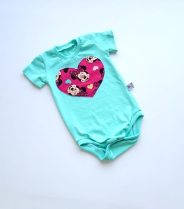 Body minnie fuksja i aqua