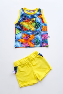 Foxes on mint set - t-shirt and shorts (1) (1)