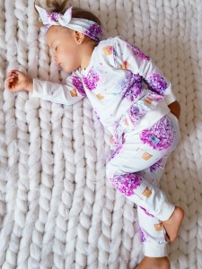 Quartz pink and spots set - blouse, headband and leggins (1) (1) (1)