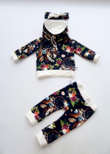 Ecru Hummingbird set - blouse with chimney + leggins (1) (1)