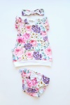 Summer flowers set -dress, bloomers and headband
