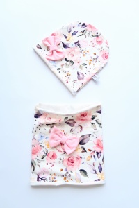 Set with ears - pink and mint (1)