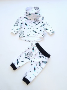 Dreamcather set - trousers + blouse with chimney scarf