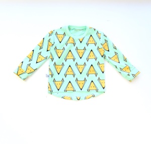 Long sleeve mint foxes
