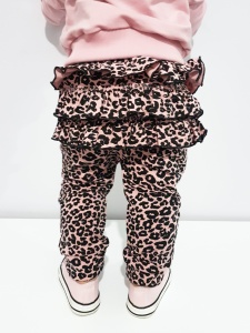Legginsy panterka z falbankami