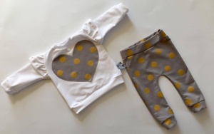 Quartz pink and spots set - blouse and leggins (1) (1)
