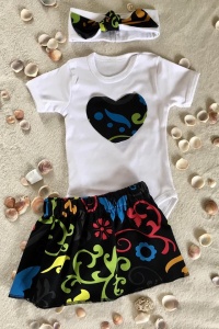 Ethno set - skirt, headband and body