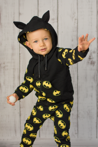 Komplet żółty batman -  baggy i bluza z kapturem na zamek 2