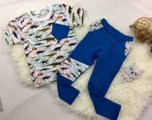 Sea set with red  - trousers + blouse (1)