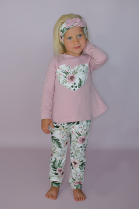 Field flowers set - leggins + blouse + headband (1) (1)
