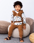 Komplet pojazdy retro i karmel - baggy i bluza na zamek   