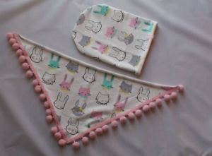 Bunnies set with pom-poms