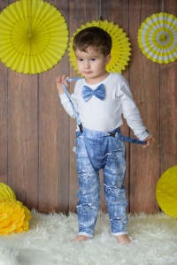 Neavy blue set with buttons - trousers, body with bow-tie and braces (1) (1) (1) (1)