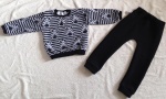 Gray zebras set - trousers + blouse