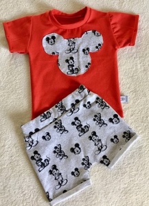 Gray mouses set - t-shirt and shorts