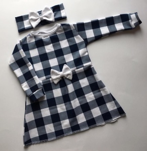 Black-white squared  dress 