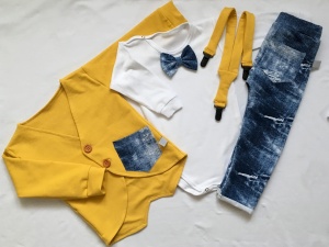 Neavy blue set with buttons - trousers, body, coat and braces (1) (1) (1) (1) (1) (1) (1) (1)