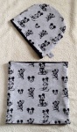 Gray mouses cap with black