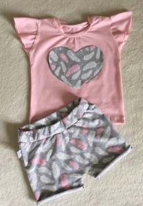 Gray feathers shorts