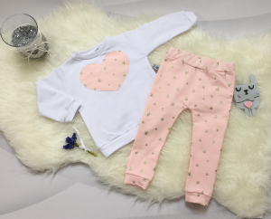 Quartz pink and spots set - blouse and leggins (1) (1)