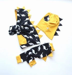 Dino with stars set - hooded blouse and trousers (1) (1) (1) (1)